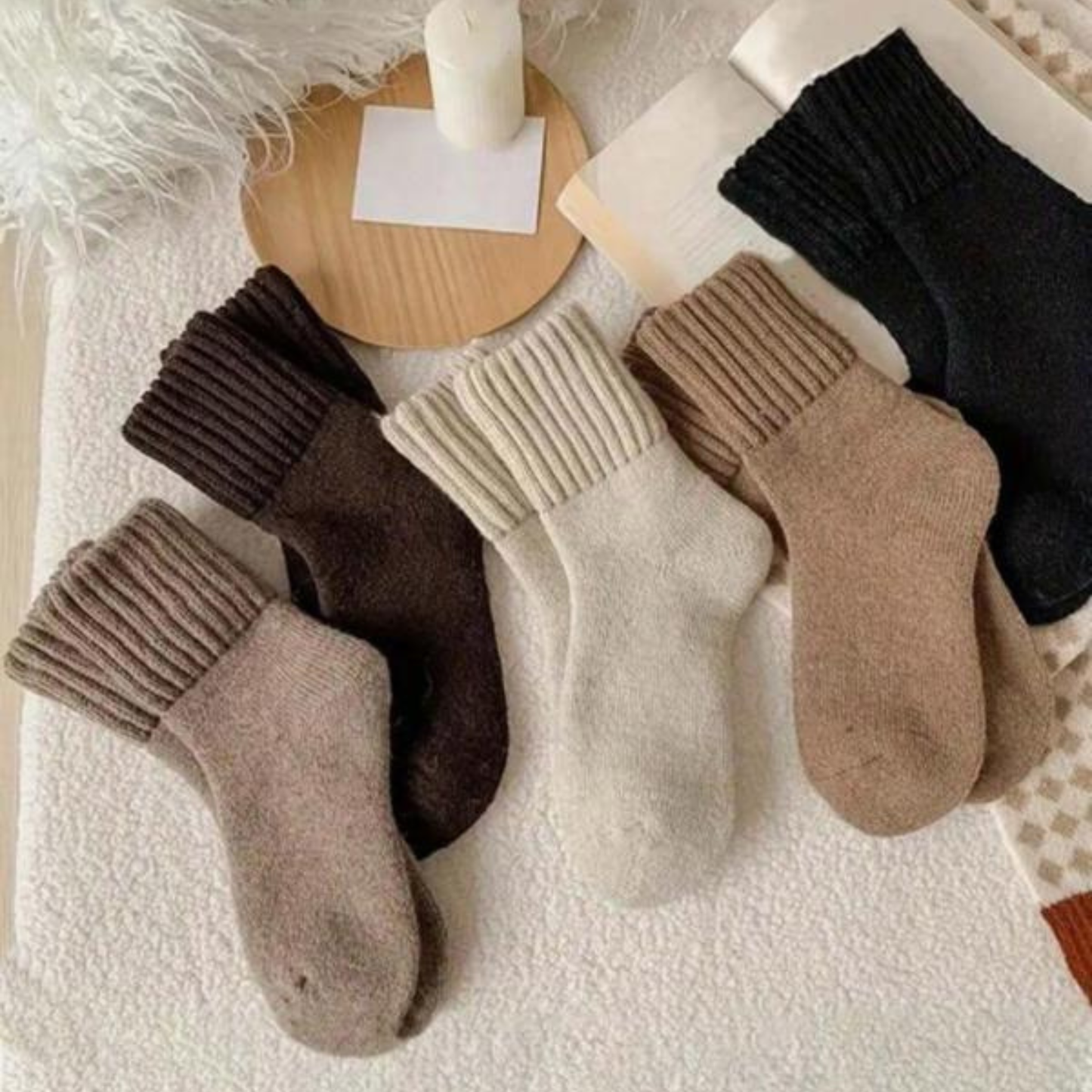 Cozy Mid Calf Wool Socks