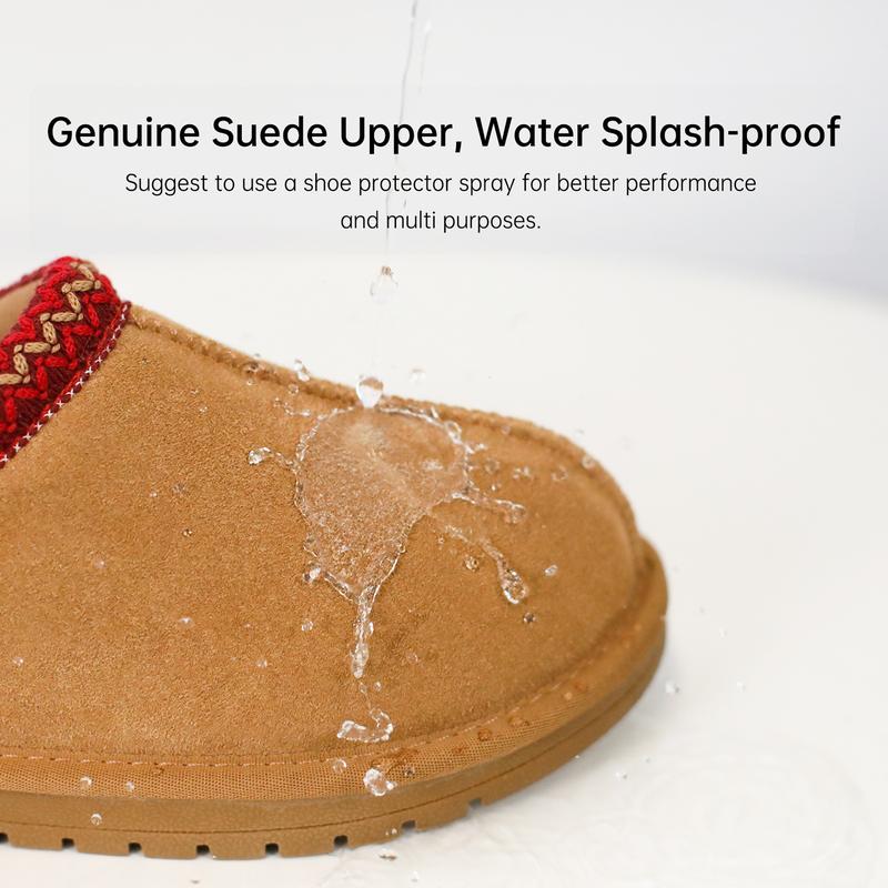 Braided Leather Outdoor Suede Slippers