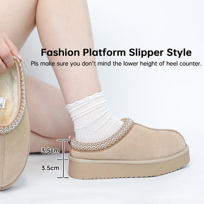 Braided Leather Outdoor Suede Slippers