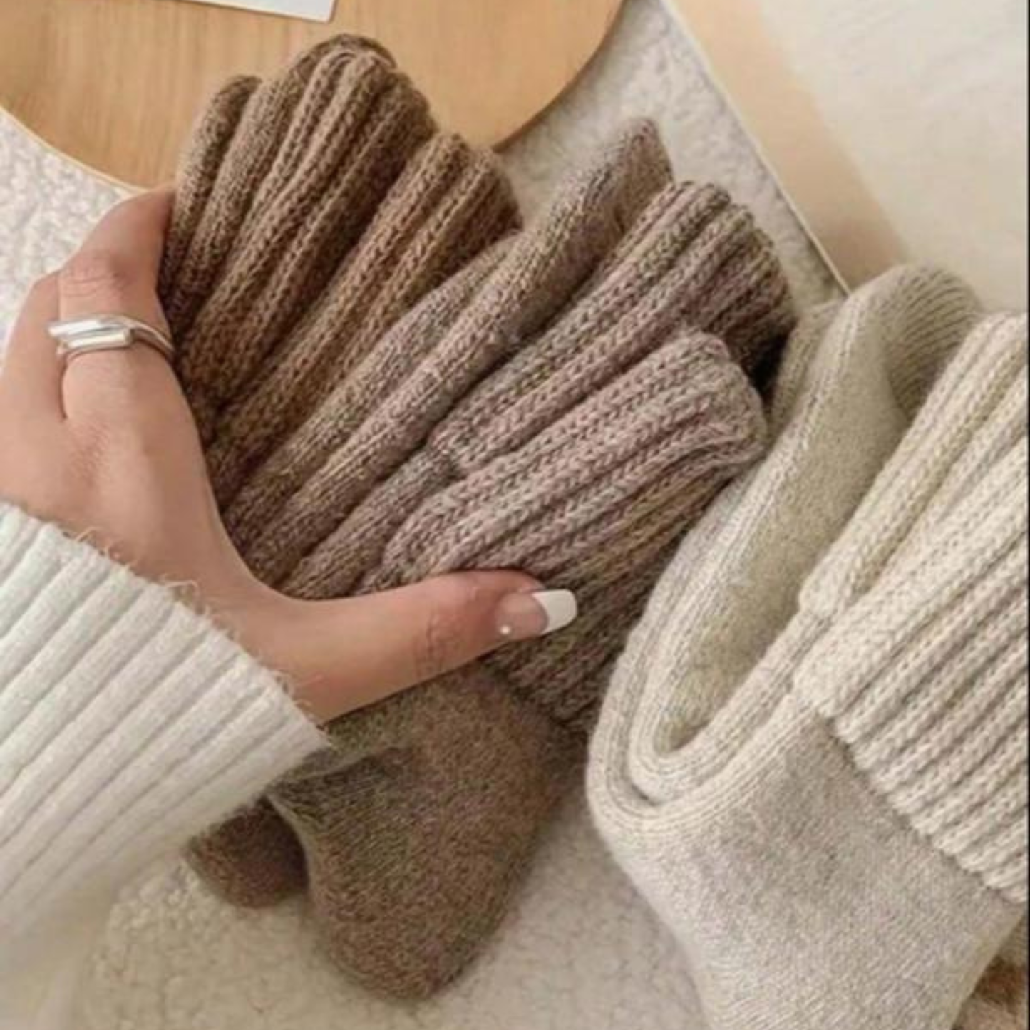 Cozy Mid Calf Wool Socks