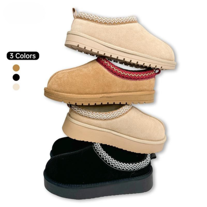 Braided Leather Outdoor Suede Slippers