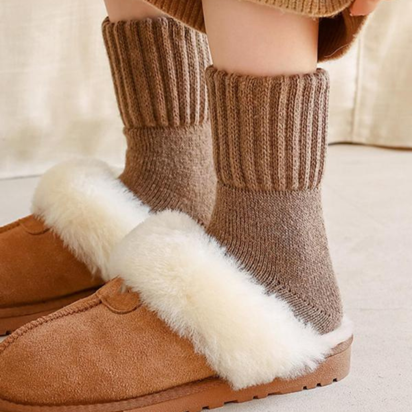 Cozy Mid Calf Wool Socks