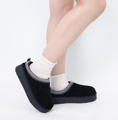 Braided Leather Outdoor Suede Slippers