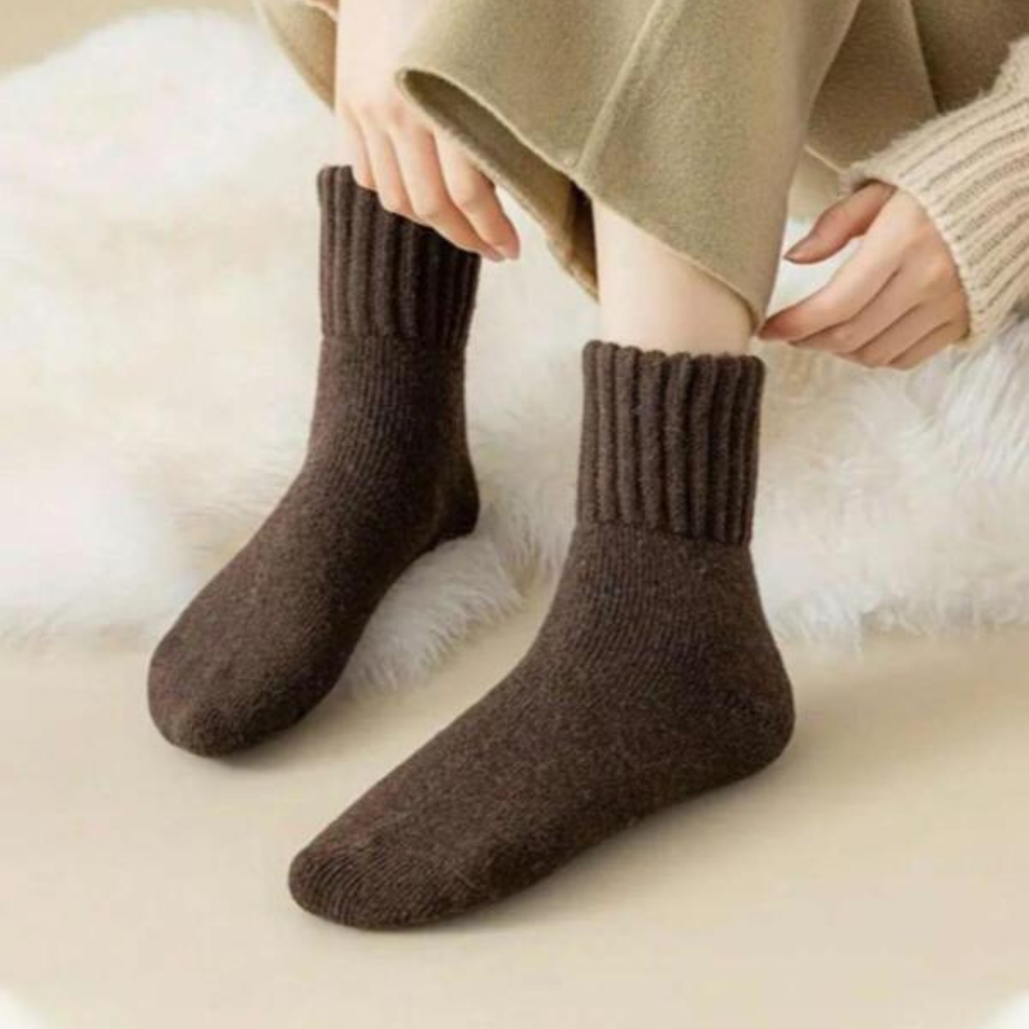 Cozy Mid Calf Wool Socks