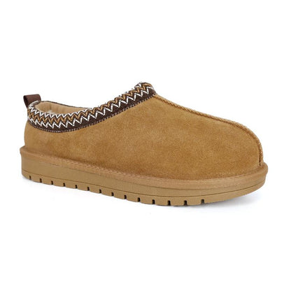 Braided Leather Outdoor Suede Slippers